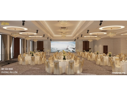 Thiết kế thi công nội thất nhà hàng chị Nga ở Hạ Long Quảng Ninh